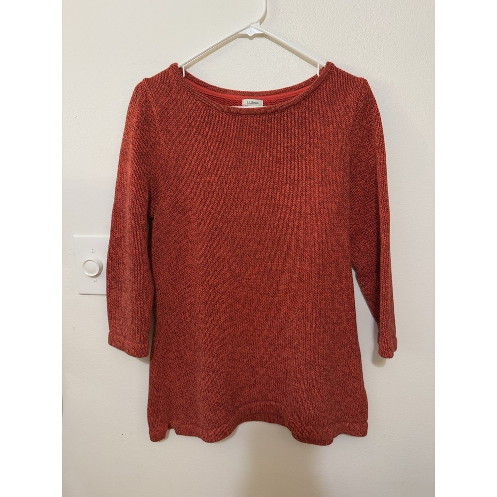 Vintage LL Bean Red Knit Sweater Womens Size‎ L